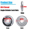 Yakamoz 2PCS M14 Thread Angle Grinder Lock Nuts, Quick Release