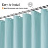 Gibelle Teal Shower Curtain, Waffle Weave Textured Fabric Shower Curtain