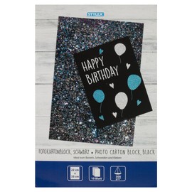 Stylex 46760 Photo Card Pad 22 x 33 cm 300 g/m² Black Paper 10 Sheets