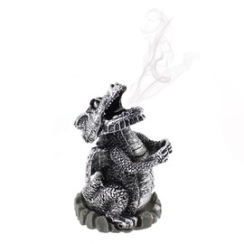 Smoking Silver Dragon Incense Cone Holder