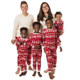 Burt's Bees Baby Unisex Baby Adult Family Jammies Matching Holiday Organic Cotton Pajamas, Hot Cocoa Fair Isle 2024, XX-Large