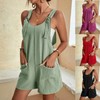 2025 Women's Cross-Country Summer Casual Short Pants Jumpsuit Overall S/Rose Red 10ea