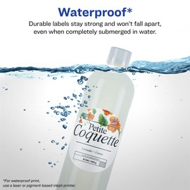 Avery Durable Waterproof Round Labels with Sure Feed, 3.5" Diameter, 40 Oil and Tear-Resistant Waterproof Labels, Print-to-The-Edge, Laser/Pigment-Based Inkjet Printable Labels