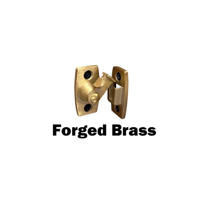 QCAA Heavy Forged Solid Brass Door Latch, 90 Degree Right
