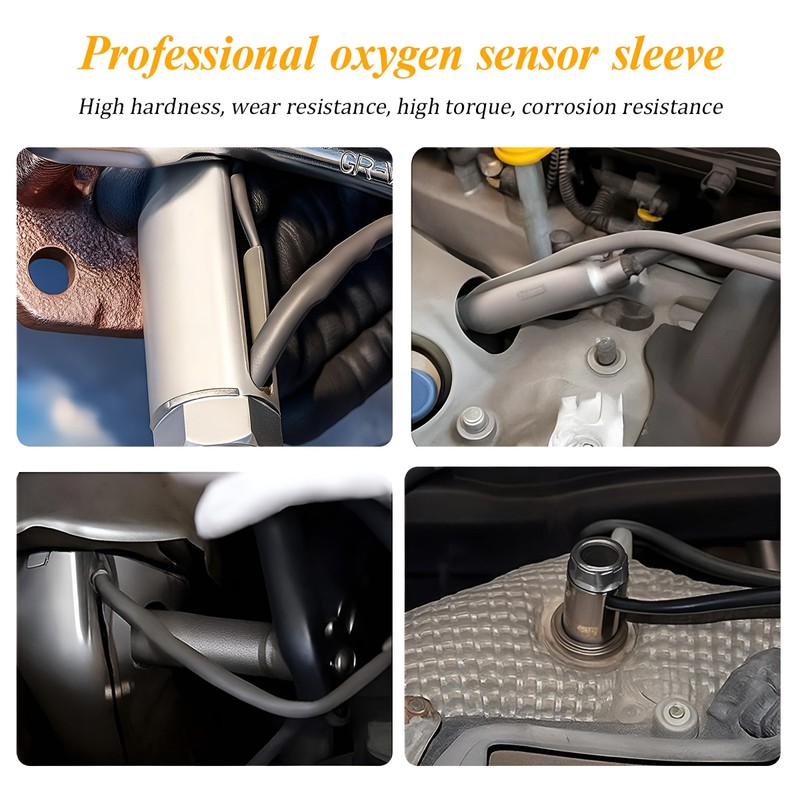 Oxygen Sensor Socket, 1/2 Inch Drive by 7/8 Inch Chrome-Vanadium