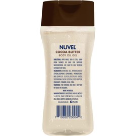 Nuvel Aceite Corporal en Gel con Manteca de Cacao 200ML | Hidratación Profunda para Piel Seca y Opaca | Body Oil Gel para Brillo Natural y Suavidad
