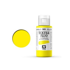 Vallejo Textile Colour 40509 Fluorescent Yellow (60 ml)