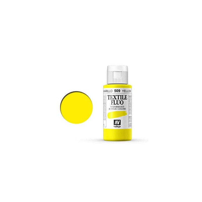 Vallejo Textile Colour 40509 Fluorescent Yellow (60 ml)
