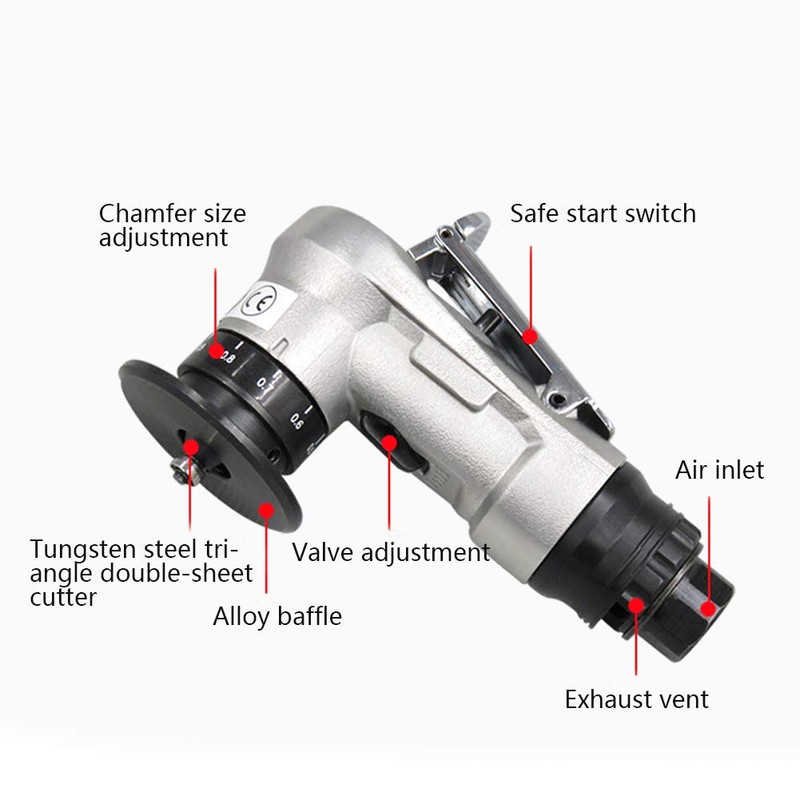 Pneumatic Chamfer Machine Mini 45° Arc Burr Trimming Straight Air