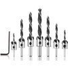 Malayas-Countersink Drill Bits, 7Pcs Woodworking Drill Bits Set, Woodworking Chamfer,