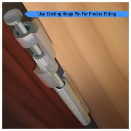 Nuk3y Door Saver 3 III Hinge Pin Stop for Residential Doors Fits All 3" to 4-1/2" Hinges (Satin Nickel)