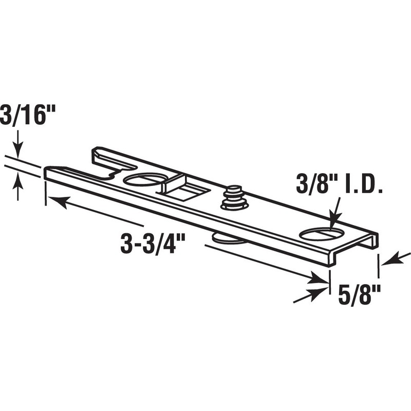 Prime-Line N 6823 Bi-Fold Door Top Pivot Bracket, Steel