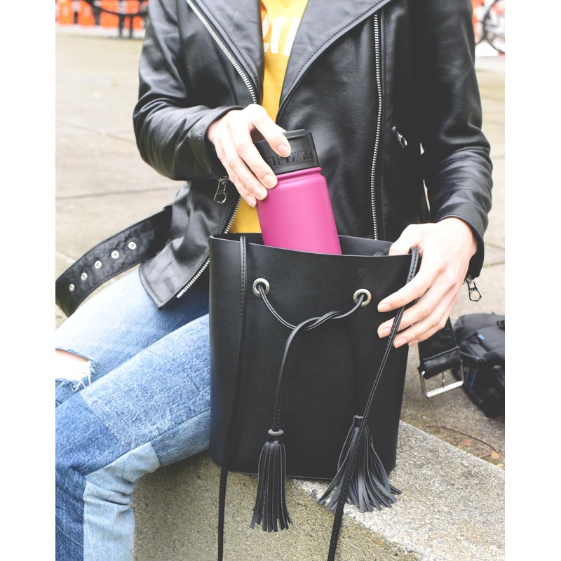 FIFTY/FIFTY 12oz, Double Wall Vacuum Insulated Café Water Bottle, Stainless