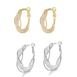 KGDUYC 2 pairs of earrings, trendy earrings, fashion jewellery, gifts for women and girls