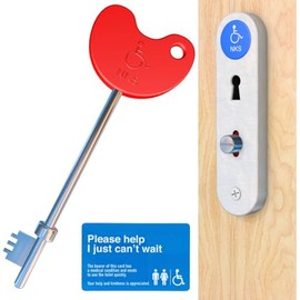 NKS Radar Key Disabled Toilet Bathroom Door Access Braille Easy Turn Pack Opens Over 10,000 Disabled Toilets with Access Card (1)