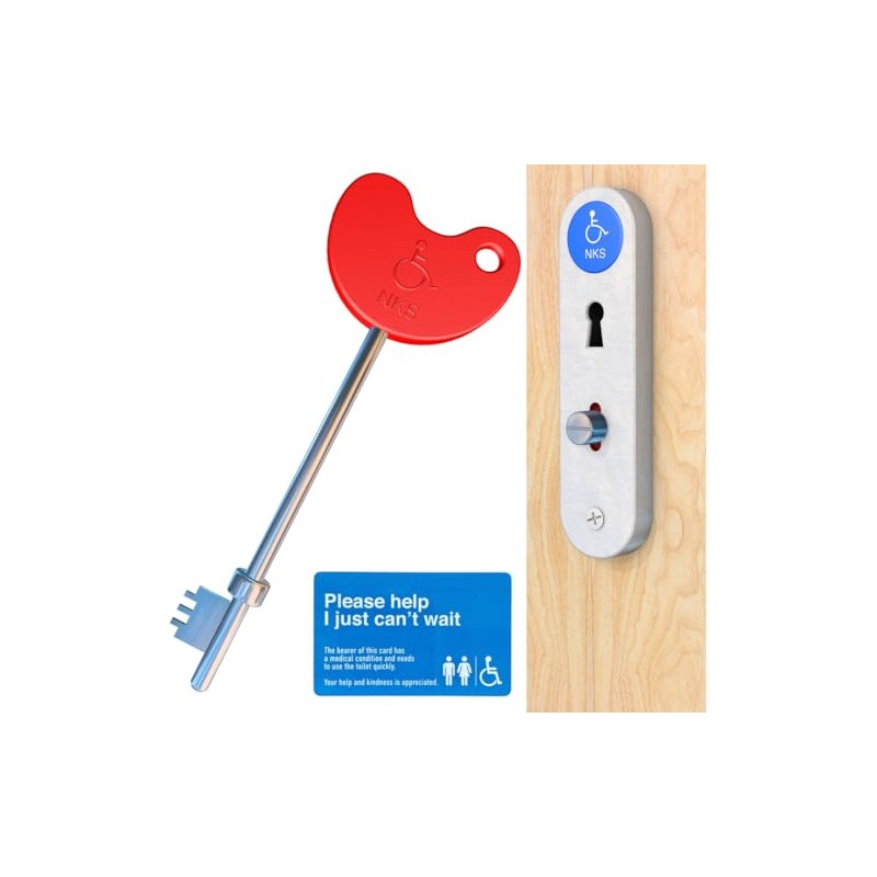 NKS Radar Key Disabled Toilet Bathroom Door Access Braille Easy