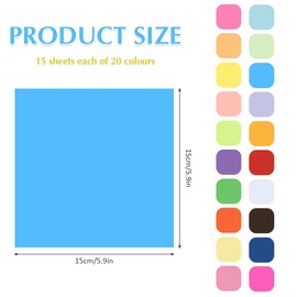 300pcs Coloured Origami Paper 15*15cm Color Paper Colour Paper for Craft Origami Kit Coloured Paper for Adults, Beginners, DIY Arts and Crafts Colorful Projects