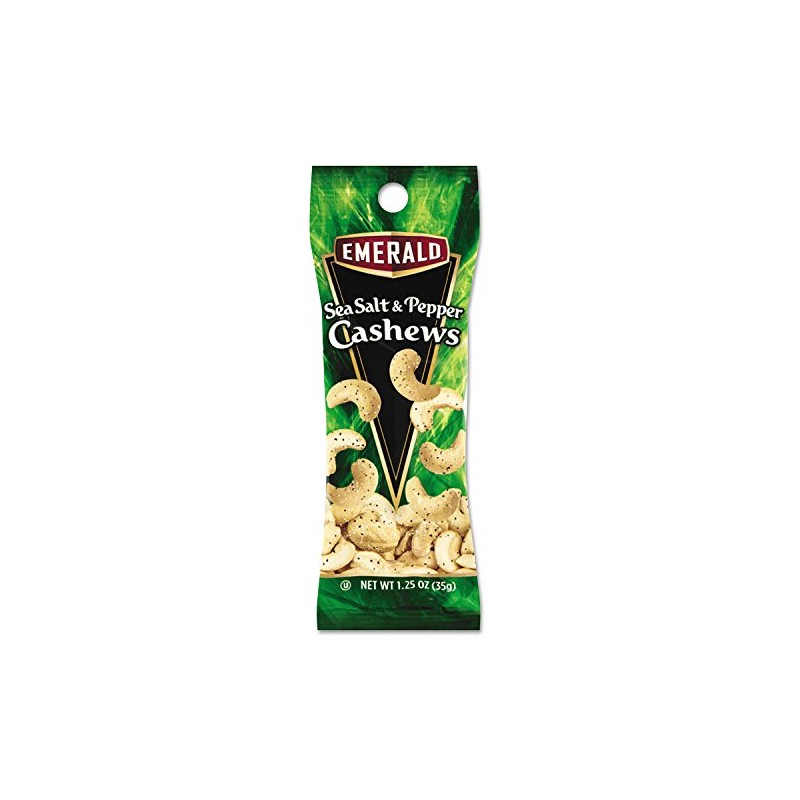 Emerald 93817 Sea Salt and Pepper Cashews, 1.25 oz. Tube
