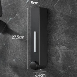 Home commercial attachable body wash push dispenser Non-perforated silver