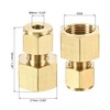sourcing map Compression Tube Fitting G3/8 Female Thread x 6mm