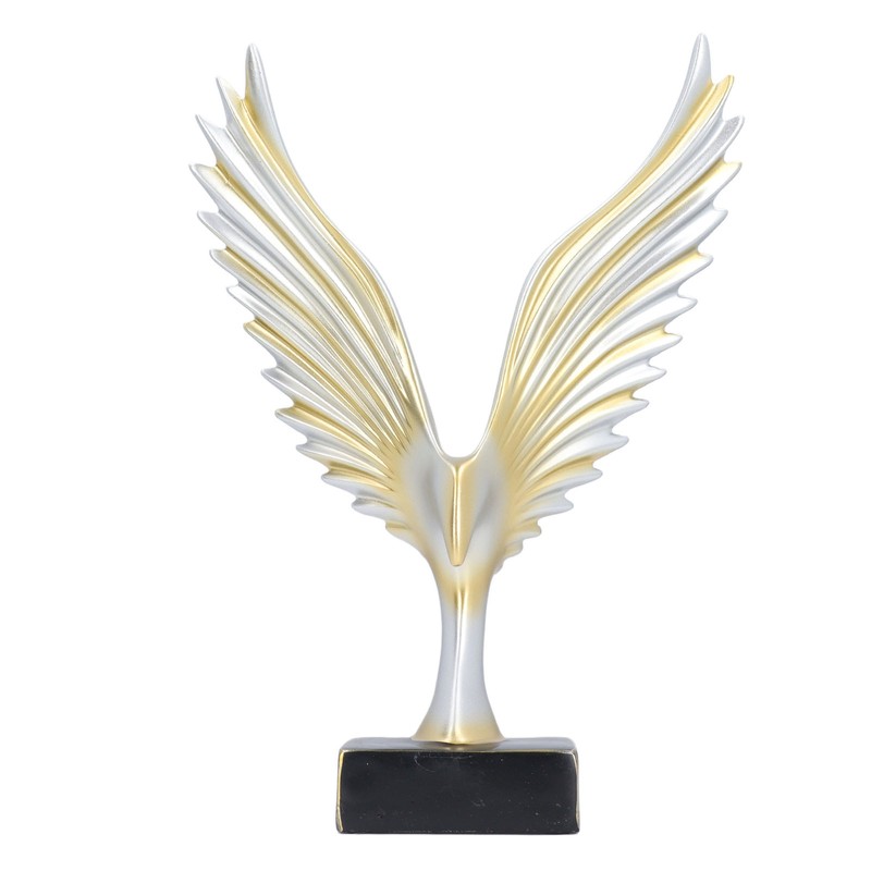 Eagle Abstract Figurine Decorative Resin Geometric Surface Animal Wing Sculpture