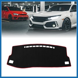 A ABSOPRO Car Dashboard Cover Nonslip Black Red Dash Cover Mat Sun Pad for Toyota Corolla 14-18 Item Replacement