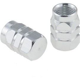 Tapon Pivote Valvula Cubre Llanta Aluminio Auto Moto 4 pieza Tapones Plata