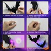LED Bats Halloween Decoration, 3D Bat Wall Lights for Door/Window