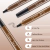 2Pcs Magic Microblading Eyebrow Pencil, 2025 New 4-Tip Waterproof Brow