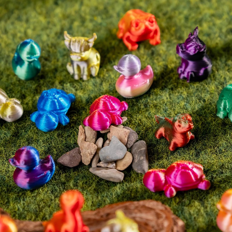 150pcs Mini 3D Printed Animals Tiny Animals Plastics Figures Miniature