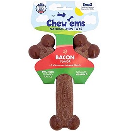 Chew'ems Small Bacon Flavored Nylon Bone Chew Toy