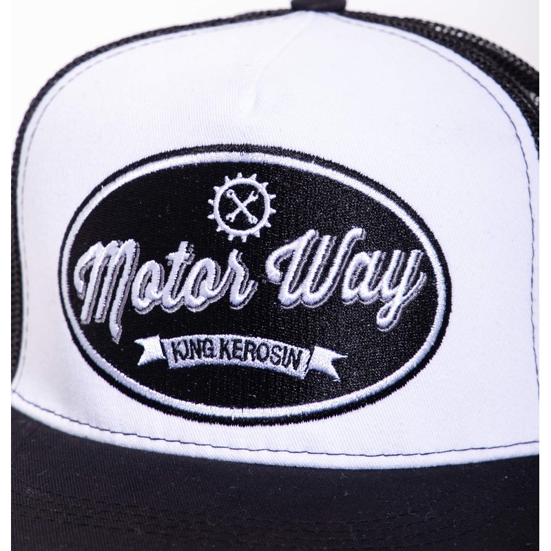 King Kerosin Men's Snapback Street Style Motor Way, black