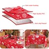 SASTYBALE Christmas Plastic Tablecloth Rectangle, Waterproof Vinyl Christmas Table Cloth