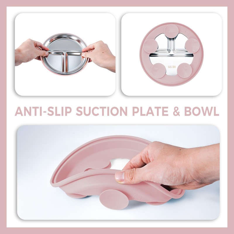 7 Pieces 304 Stainless Steel Baby & Toddler Feeding Set