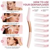 Eyebrow Razor and Face Razor for Women, Reusable Metal Handle
