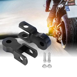 Motorcycle Shock Extenders,Motorcycle Rear Shock Absorber Riser,2PCs Universal Aluminum Alloy Motorcycle Shock Absorber Riser 5cm Heightening Device Pad for Chassis(Black)(with Screw)