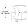 Steele Rubber Products 90-3582-240 5/8" Insert Molding Trim - White