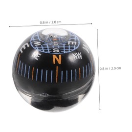 Totority Mini Compass Black Plastic Ball Compass for Dashboard Portable Design for Adults Durable Spherical Shape for Hiking Camping Motorcycle Navigation