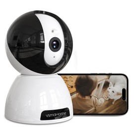 Vsmahome (2K/3 Megapixels) Full HD Surveillance Camera, 2.4 G Wi-Fi Wireless Network Camera, Motion Detection Pet Camera, Interactive Voice Conversation Baby Monitor, Night Shooting Security Camera,