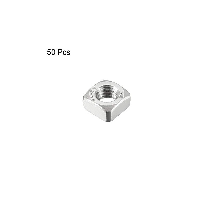 sourcing map M6 Square Nuts, 304 Stainless Steel Metric Coarse