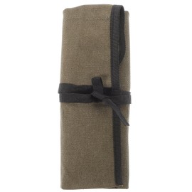 Angoily Chisel Tool Bag Canvas Tool Roll Bag, Roll up Tool Bag Organizer with Rope & 4 Tool Pouches for Screwdriver Utility, Utility Carving Tool Bag Wrench Roll Organizer Canvas Tool Bag