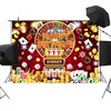 Newsely Casino Happy Birthday Backdrop 7Wx5H Photography Las Vegas Theme