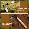 Apexcook Garden Weeding Hoe, Professional Handheld Weeding Tool with Solid