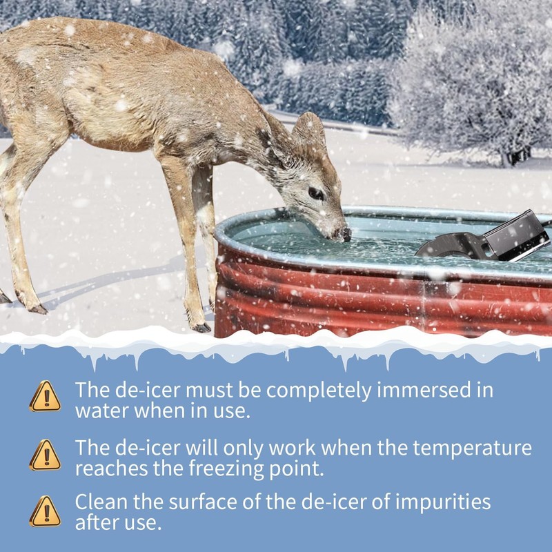 GUEOQTC 3PCS 250 Watt Bird Bath De-Icer with Thermostat, Cast
