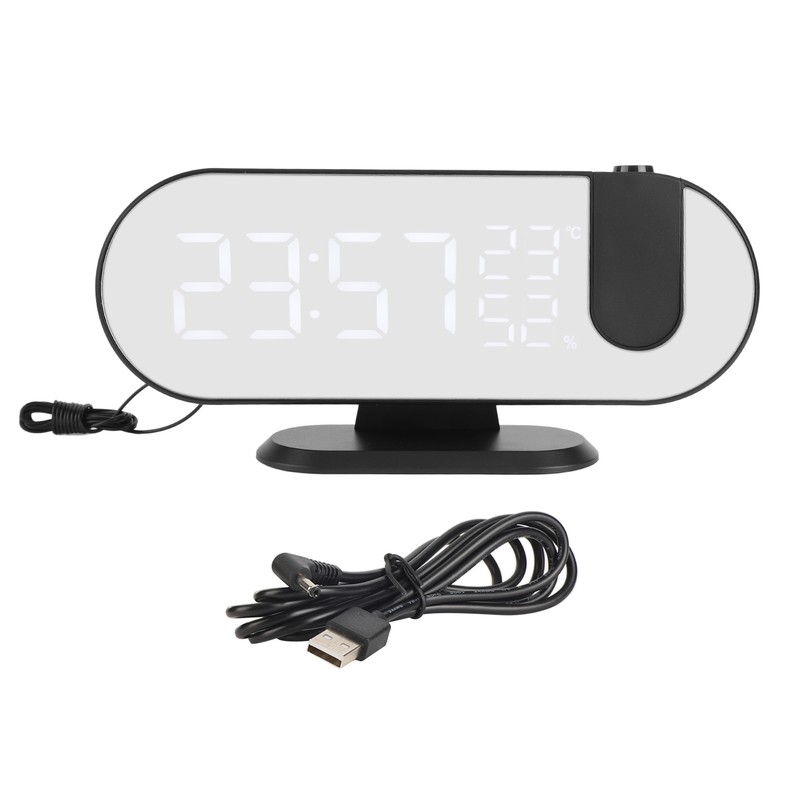 Projection Alarm Clock LED Digital Photosensitive Electronic Clock with 180