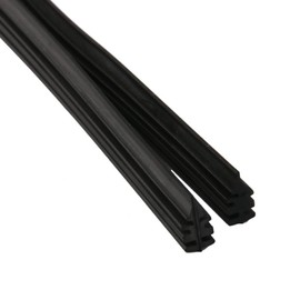 Yahpetes Limpiaparabrisas de coche, 2 unidades, tira de goma de 30 pulgadas, inserto de goma para automóvil, autobús, negro (30 pulgadas)