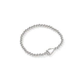 Kendra Scott Cheer Stretch Bracelet, Rhodium-Plated Brass, Fashion Jewelry for Women, White Mother Of Pearl