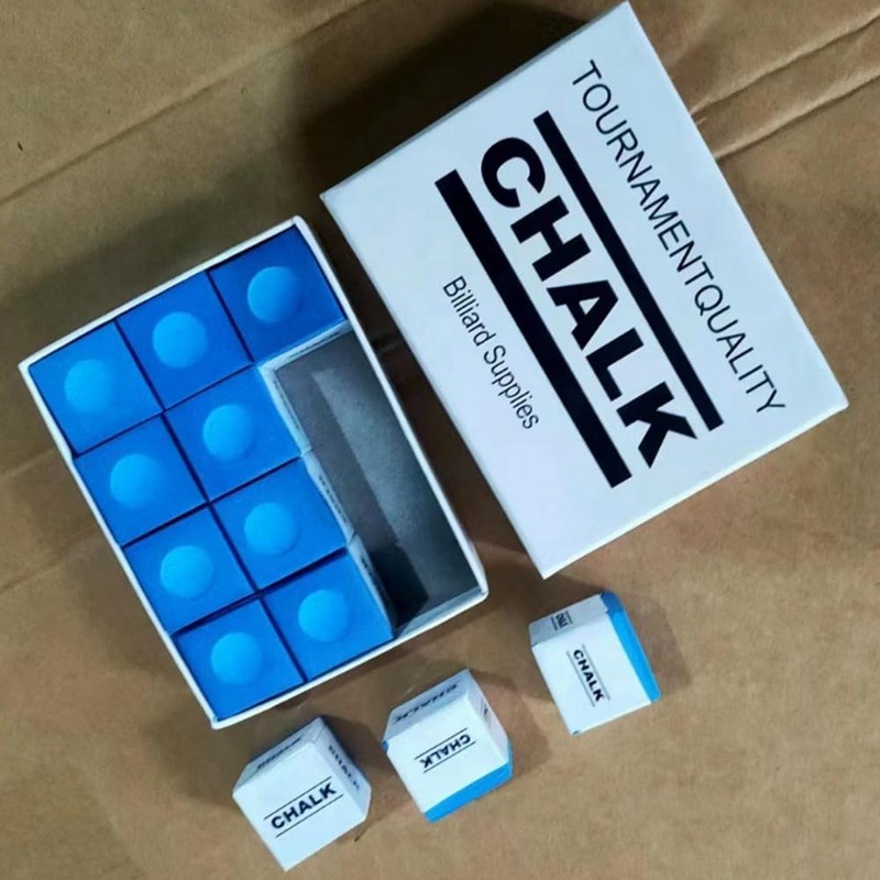 Daiilg 12Pcs Powdered Pool Cue Pool Table Chalk Essential Accessories