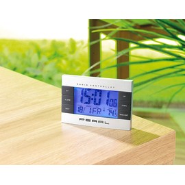 PEARL Wecker zum Aufhängen: Digitaler Funkwecker mit Temperaturanzeige und Kalender (Wecker mit Temperaturanzeige, Wecker mit Temperatur, Digitale LCD Funk Wanduhren)