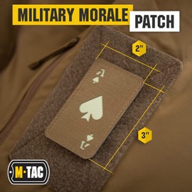 M-Tac Ace of Spades - Tarjeta de muerte - Parche de moral táctico para equipo militar - Parches del ejército para ropa, chaquetas, mochilas, sombreros, parches de gancho y bucle de combate